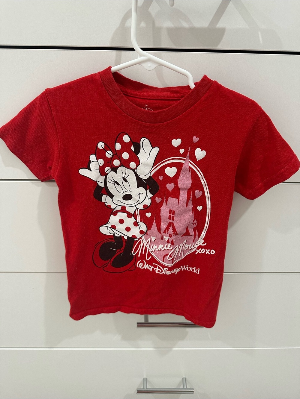 GIrls Minnie Mouse Red Graphic Tee Size XS